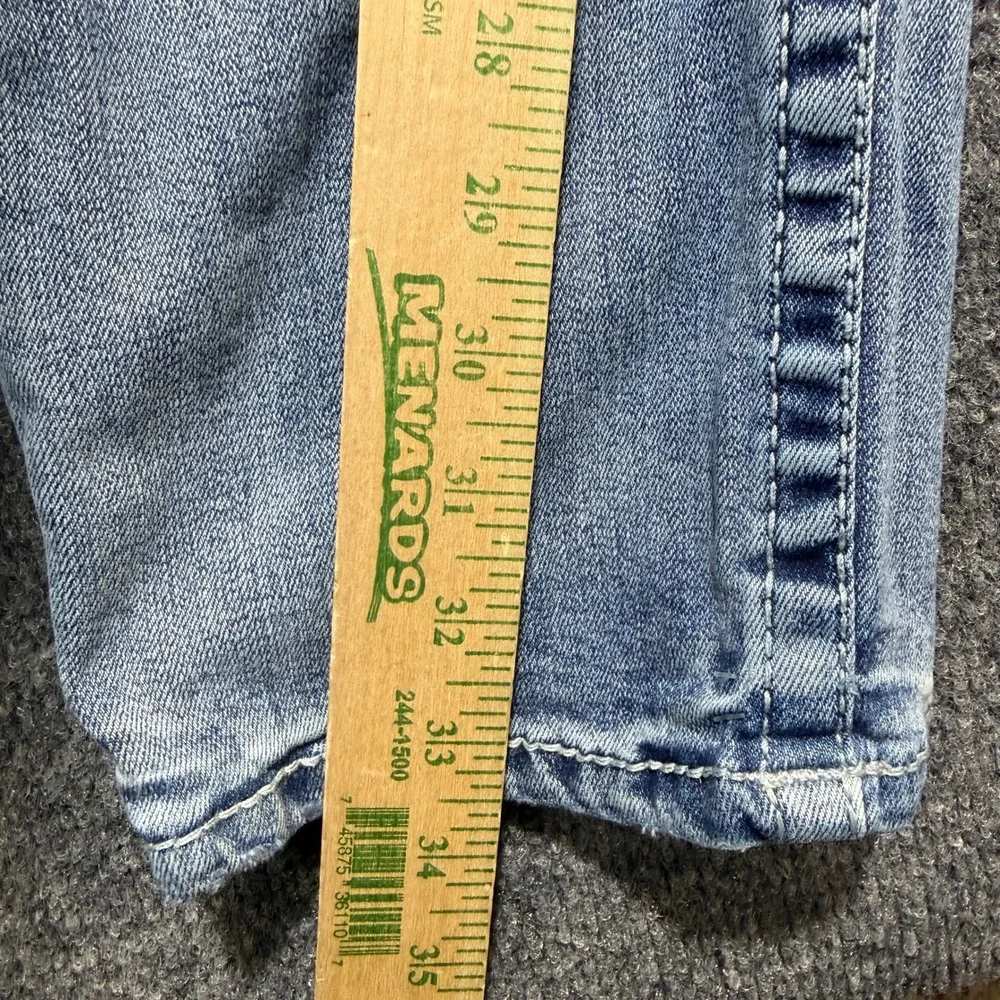 BKE Jake Straight Jeans Mens 31x34 Light Wash Denim Stretch Embroidered Pocket